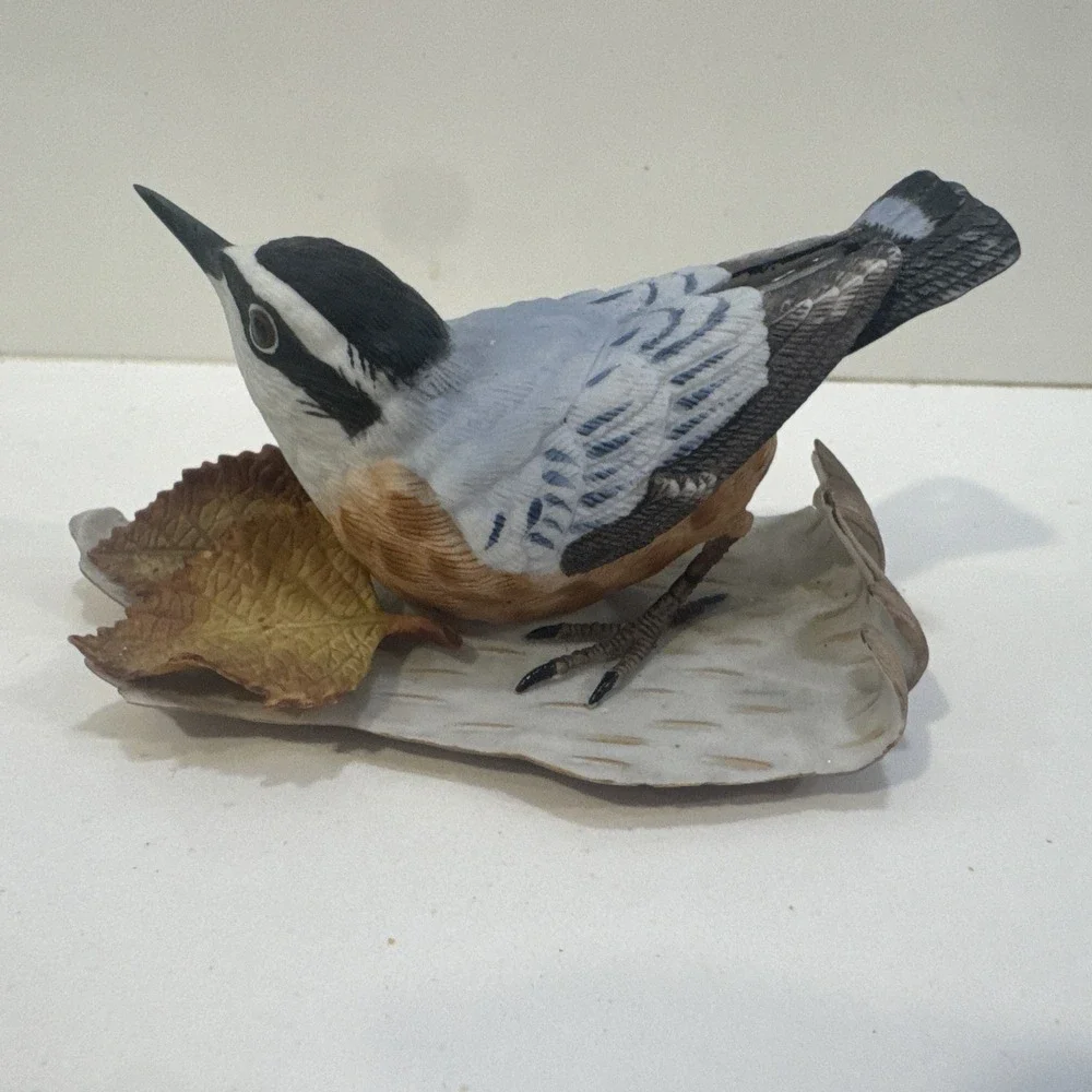 Vtg Lenox Red Breasted Nuthatch Figurine Garden Bird Collection Fine Porcelain